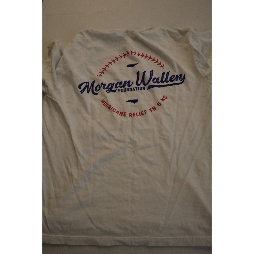 Morgan Wallen Foundation HELP Hurricane Relief T-Shirt White Large TN NC Benefit